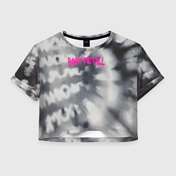 Футболка 3D укороченная женская Тай дай baby metall, цвет: 3D-принт