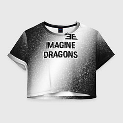 Футболка 3D укороченная женская Imagine Dragons glitch на светлом фоне: символ све, цвет: 3D-принт