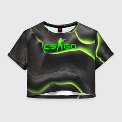 Женский топ CSGO green black logo