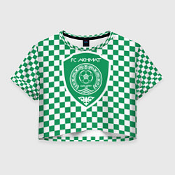 Футболка 3D укороченная женская Футбольный Клуб Ахмат, цвет: 3D-принт