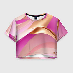 Женский топ Розовый с золотом абстрактный фон