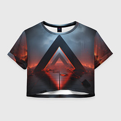 Футболка 3D укороченная женская Дорога абстракций, цвет: 3D-принт