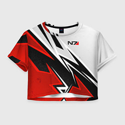 Женский топ N7 mass effect - white and red