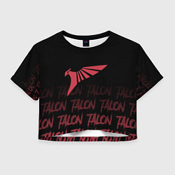 Футболка 3D укороченная женская Talon style, цвет: 3D-принт