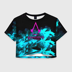 Женский топ Assassins Creed flame neon