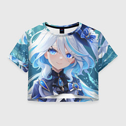 Футболка 3D укороченная женская Genshin Impact Furina Smile, цвет: 3D-принт
