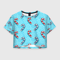 Женский топ Новогодний леденец трость