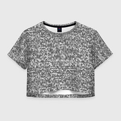 Женский топ Узор серого вязанного трикотажа меланж