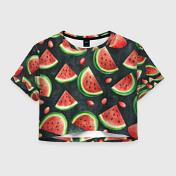 Женский топ Паттерн красные дольки арбуза