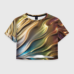 Женский топ Металлический атласный песок