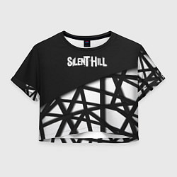 Футболка 3D укороченная женская Silent Hill геометрия, цвет: 3D-принт