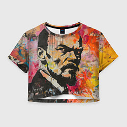 Женский топ Граффити портрет Владимира Ленина