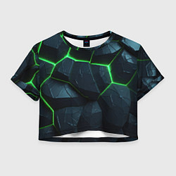 Женский топ Abstract dark green geometry style