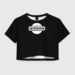 Женский топ Nissan logo white