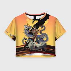 Футболка 3D укороченная женская Hades Загрей принц Подземного мира, цвет: 3D-принт