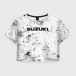 Футболка 3D укороченная женская Suzuki dirty ice, цвет: 3D-принт