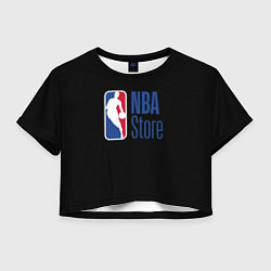 Футболка 3D укороченная женская NBA store, цвет: 3D-принт