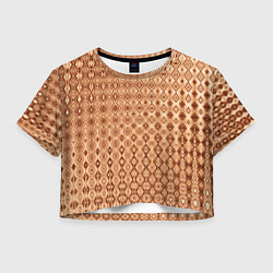 Женский топ Светлый коричневый абстрактный узор