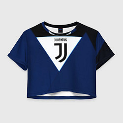 Футболка 3D укороченная женская Juventus sport geometry color, цвет: 3D-принт