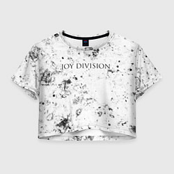 Футболка 3D укороченная женская Joy Division dirty ice, цвет: 3D-принт