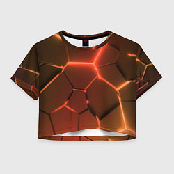 Женский топ Оранжевые неоновые плиты в разломе