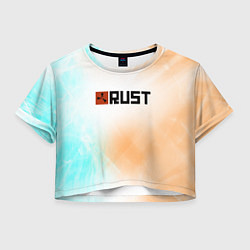 Футболка 3D укороченная женская RUST gradient, цвет: 3D-принт