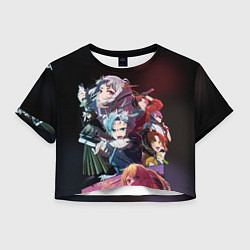 Футболка 3D укороченная женская Звездное детя 2 герои, цвет: 3D-принт