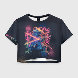 Женский топ Самурай жаба - неоновое граффити крупно