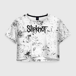 Футболка 3D укороченная женская Slipknot dirty ice, цвет: 3D-принт