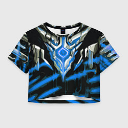 Женский топ Абстрактная синяя руна