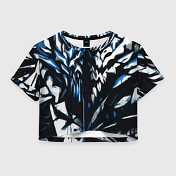 Женский топ White and blue abstraction on a black background