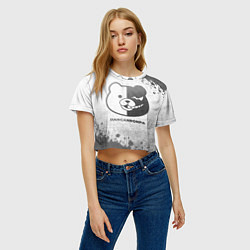 Футболка 3D укороченная женская Danganronpa - white gradient, цвет: 3D-принт — фото 2