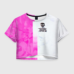 Женский топ Game over pink abstraction