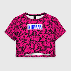 Женский топ Nirvana pink logo