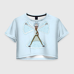 Женский топ Рик и Морти снег - бабочка