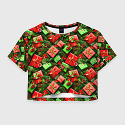 Женский топ Новогодние подарки в коробках