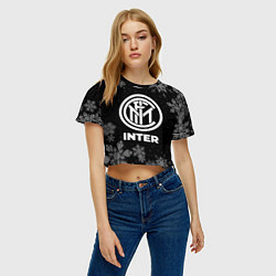 Футболка 3D укороченная женская Снежный Inter, цвет: 3D-принт — фото 2