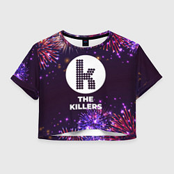 Футболка 3D укороченная женская Праздничный The Killers, цвет: 3D-принт