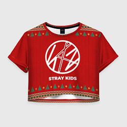 Футболка 3D укороченная женская Stray Kids new year, цвет: 3D-принт