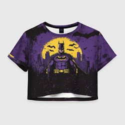 Футболка 3D укороченная женская Batman, цвет: 3D-принт