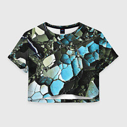 Женский топ Чёрно-синий камень