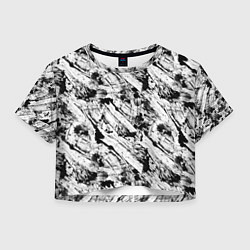 Женский топ Гранж текстура отпечатки краски