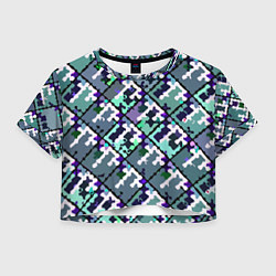 Женский топ Бирюзовый абстрактный паттерн