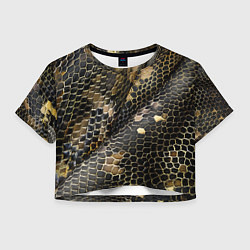 Женский топ Кожаный змеиный принт