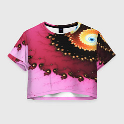 Женский топ Фрактал узор розовый