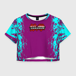 Женский топ Tekken краски неон