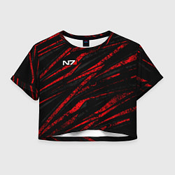 Женский топ N7 - красный камуфляж