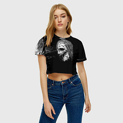 Футболка 3D укороченная женская Слипкнот кори, цвет: 3D-принт — фото 2