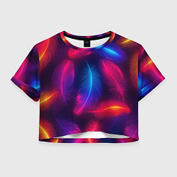 Женский топ Вспыхивающие перья - неоновое свечение