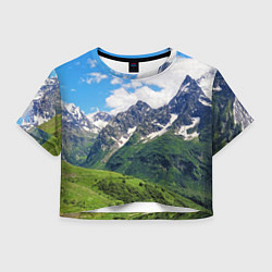 Женский топ Домбай - горный пейзаж на Северном Кавказе